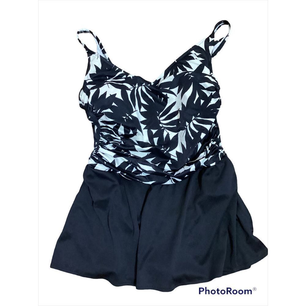 Vintage White Stag Skirted Swimsuit 16/18